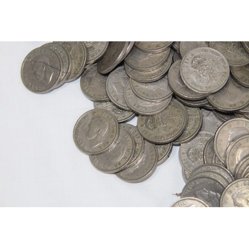 801 - QUANTITY OF POST 1946 TWO SHILLING PIECES - 5.2KG