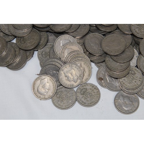 801 - QUANTITY OF POST 1946 TWO SHILLING PIECES - 5.2KG