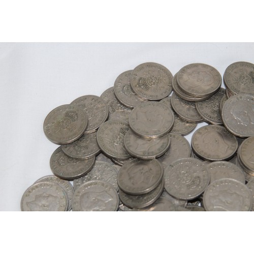 802 - QUANTITY OF POST 1946 TWO SHILLING PIECES - 5.5KG