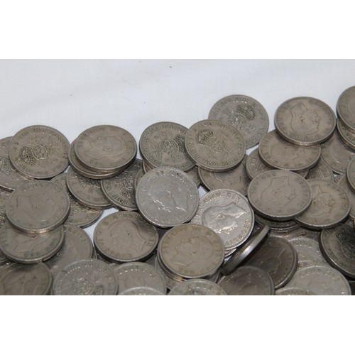 802 - QUANTITY OF POST 1946 TWO SHILLING PIECES - 5.5KG