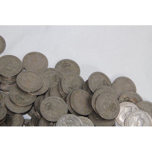 802 - QUANTITY OF POST 1946 TWO SHILLING PIECES - 5.5KG