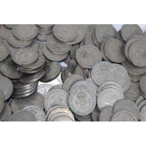 802 - QUANTITY OF POST 1946 TWO SHILLING PIECES - 5.5KG