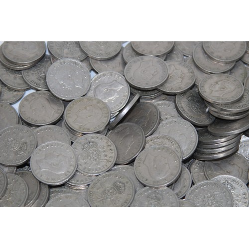 802 - QUANTITY OF POST 1946 TWO SHILLING PIECES - 5.5KG