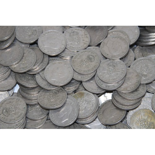 802 - QUANTITY OF POST 1946 TWO SHILLING PIECES - 5.5KG