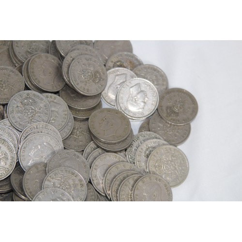 802 - QUANTITY OF POST 1946 TWO SHILLING PIECES - 5.5KG