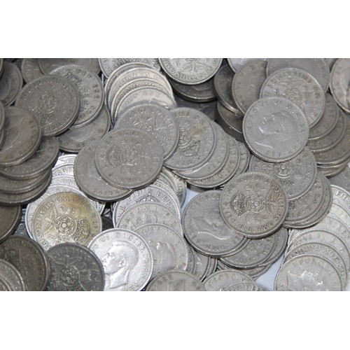 802 - QUANTITY OF POST 1946 TWO SHILLING PIECES - 5.5KG