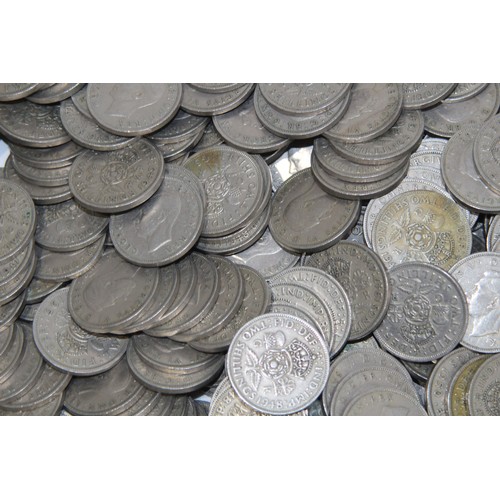 802 - QUANTITY OF POST 1946 TWO SHILLING PIECES - 5.5KG