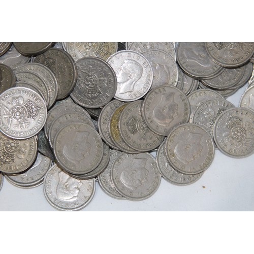 802 - QUANTITY OF POST 1946 TWO SHILLING PIECES - 5.5KG