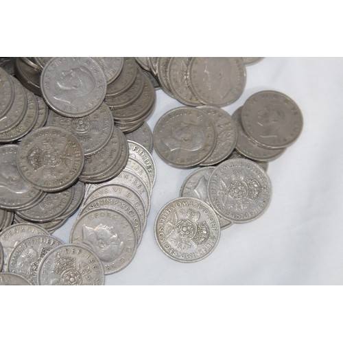 802 - QUANTITY OF POST 1946 TWO SHILLING PIECES - 5.5KG