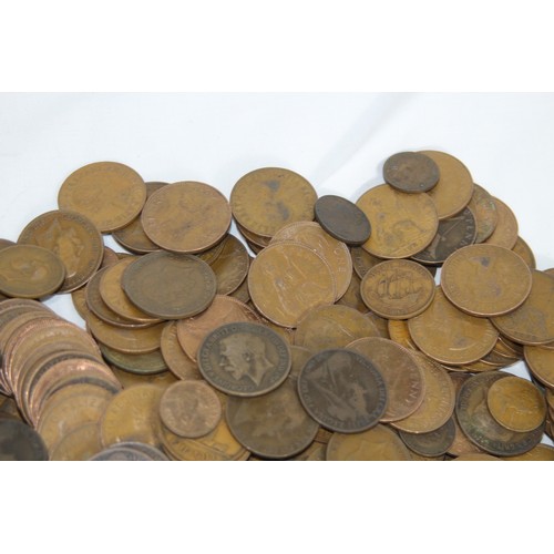 804 - LARGE QUANTITY OF BRITISH COPPER COINAGE INCLUDING ANTIQUE