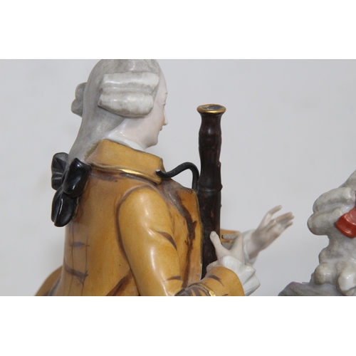644 - ANTIQUE PORCELAIN MAN AND WOMEN FIGURE 
24 X 22CM