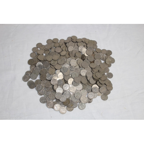 805 - QUANTITY OF POST 1946 SIX PENNY PIECES