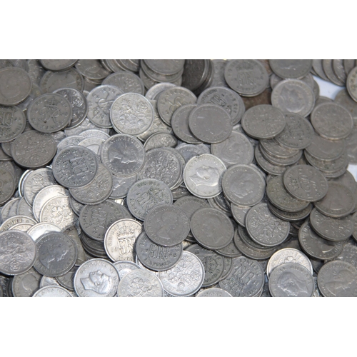 805 - QUANTITY OF POST 1946 SIX PENNY PIECES