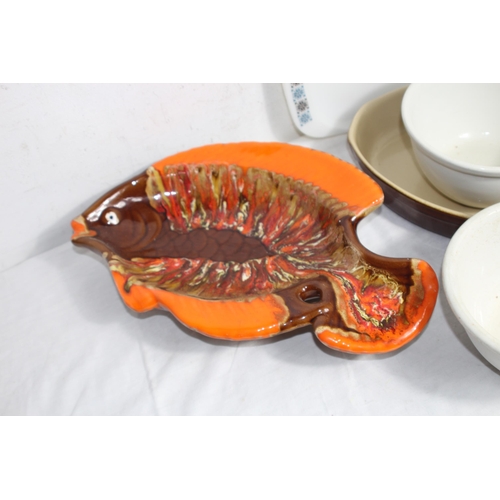 197 - QUANTITY OF VINTAGE SERVING PLATTERS AND BOWLS