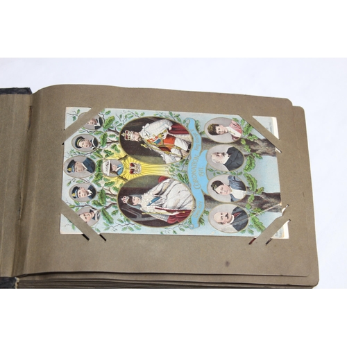 725 - VICTORIAN POSTCARD ALBUM