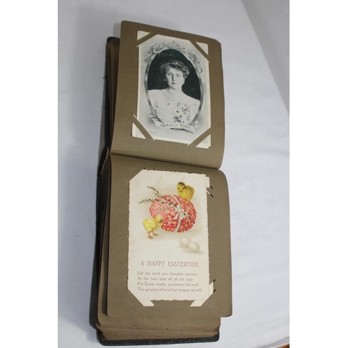 725 - VICTORIAN POSTCARD ALBUM