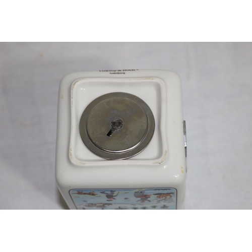 215 - VILLEROY AND BOCH MONEY BOX AND BUNNYKINS BOWL
