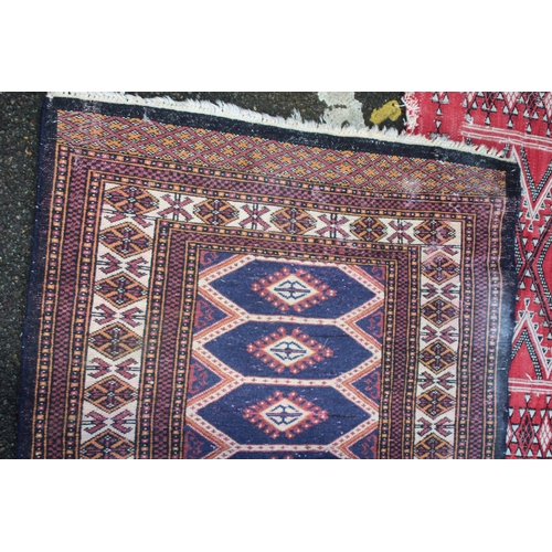 155 - THREE EASTERN RUGS 
125 X 79CM