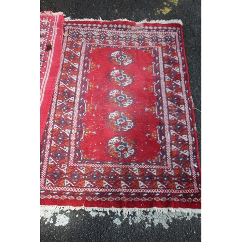 155 - THREE EASTERN RUGS 
125 X 79CM