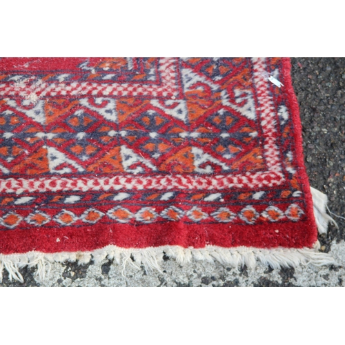 155 - THREE EASTERN RUGS 
125 X 79CM