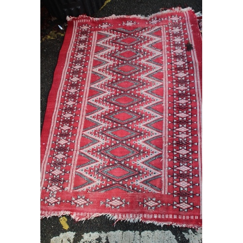 155 - THREE EASTERN RUGS 
125 X 79CM