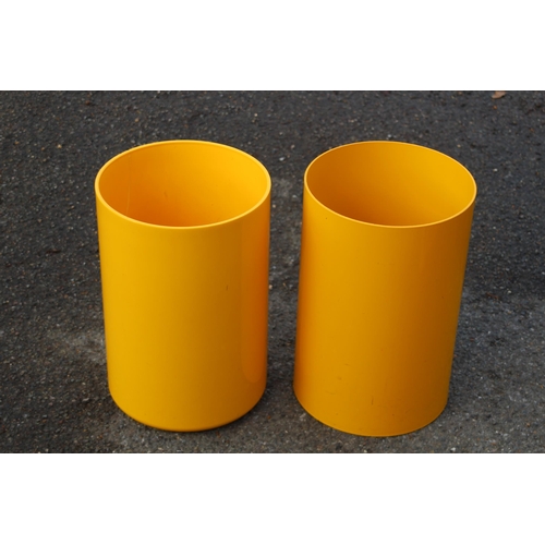 367 - TWO RETRO CYLINDER TUBS 
25 X 38CM