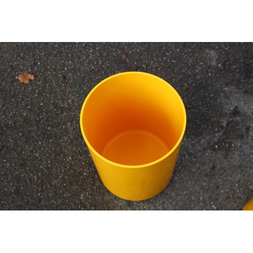 367 - TWO RETRO CYLINDER TUBS 
25 X 38CM