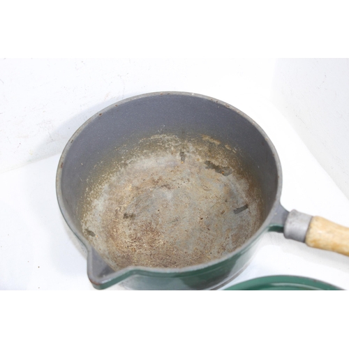 316 - QUANTITY OF GREEN LE CRESUET STYLE PANS x4