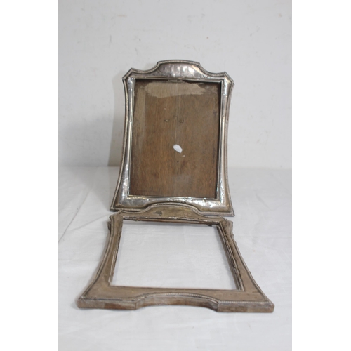 893 - LARGE PAIR OF SILVER FRAMED PHOTO FRAMES, AF