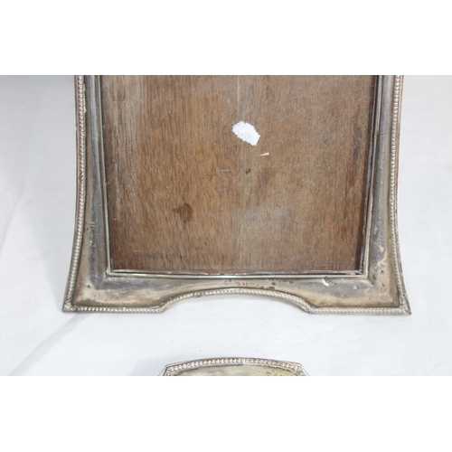893 - LARGE PAIR OF SILVER FRAMED PHOTO FRAMES, AF