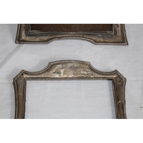 893 - LARGE PAIR OF SILVER FRAMED PHOTO FRAMES, AF