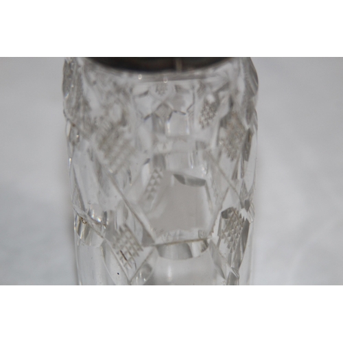 894 - 19TH CENTURY SILVER TOPPED MUSTARD POT, SHEFFIELD