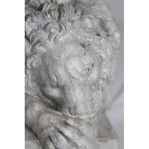 324 - CONOVA STONE LION FIGURE 
30 X 10 X 14CM