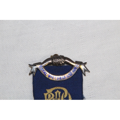 568 - SILVER & ENAMEL MASONIC BUFFALO MEDAL/JEWEL, BIRMINGHAM 1923, 1923 INSCRIPTION - 32.93 GRAMS INC RIB... 