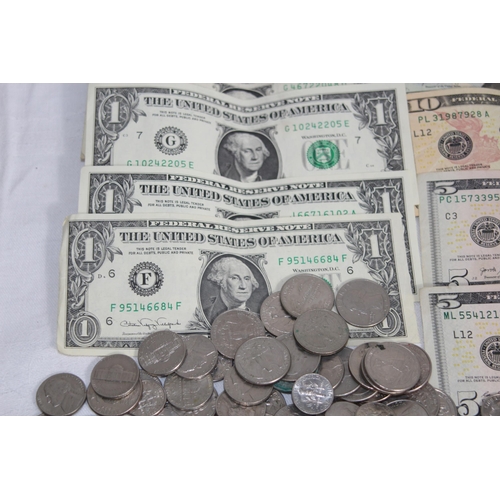 810 - $100 DOLLARS IN BANKNOTES AND COINS