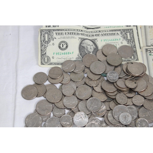 810 - $100 DOLLARS IN BANKNOTES AND COINS