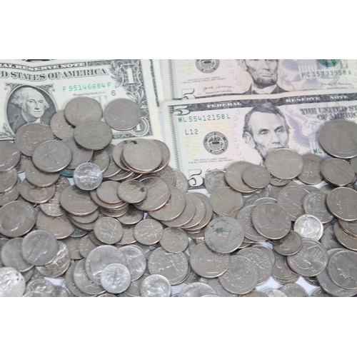 810 - $100 DOLLARS IN BANKNOTES AND COINS