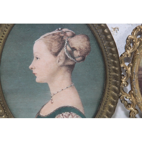 91 - SELECTION OF MINIATURE PORTRAIT PICTURES x4