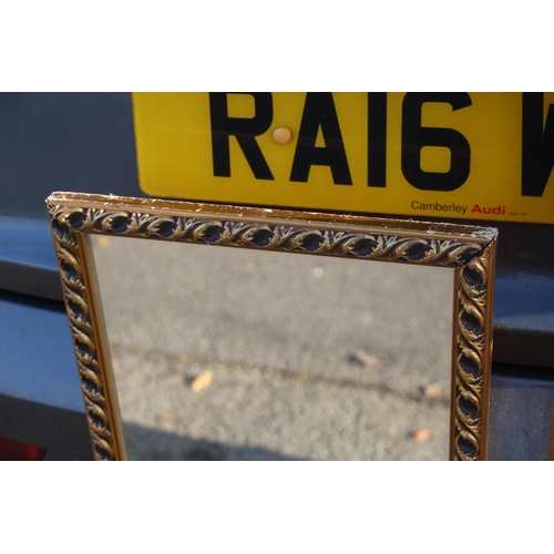 95 - SELECTION OF GILT FRAMED MIRRORS x3
133 X 34CM