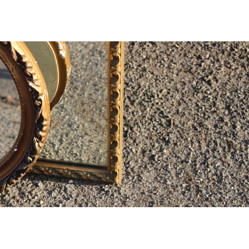 95 - SELECTION OF GILT FRAMED MIRRORS x3
133 X 34CM