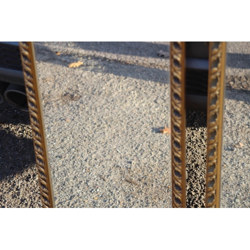 95 - SELECTION OF GILT FRAMED MIRRORS x3
133 X 34CM