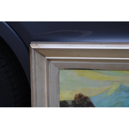 118 - PAIR OF ANTIQUE FRAMED CANVAS'S