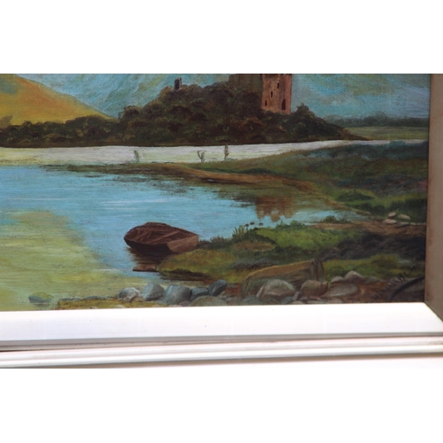 118 - PAIR OF ANTIQUE FRAMED CANVAS'S