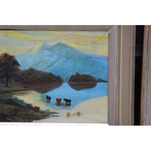 118 - PAIR OF ANTIQUE FRAMED CANVAS'S