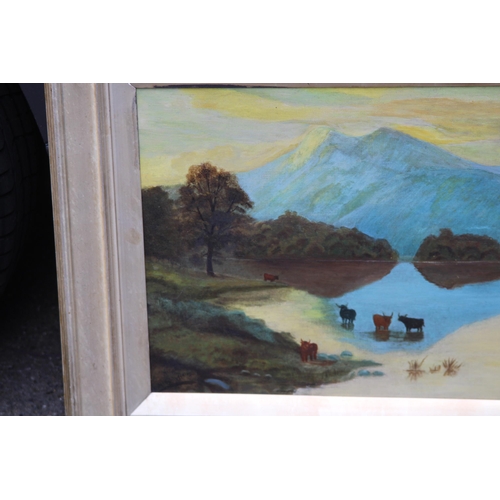 118 - PAIR OF ANTIQUE FRAMED CANVAS'S