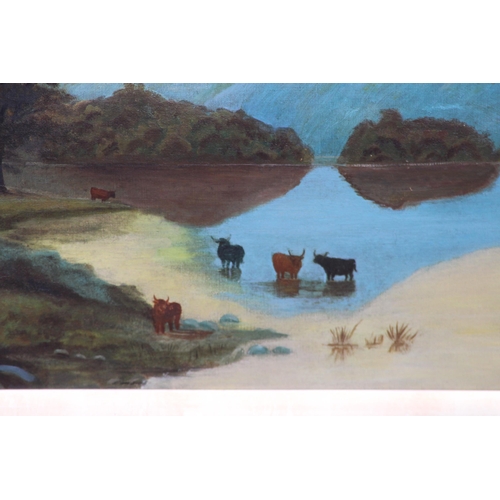 118 - PAIR OF ANTIQUE FRAMED CANVAS'S