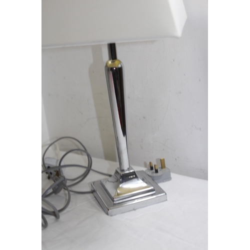 141 - TWO TABLE LAMPS 
58CM
