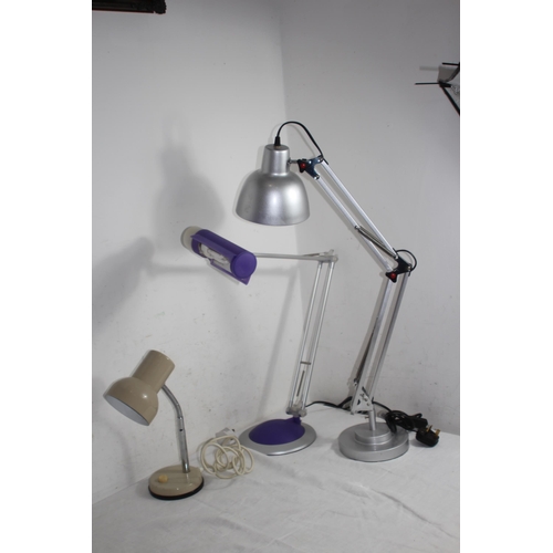 149 - TWO ANGLEPOISE LAMPS AND DESK LAMP
80CM