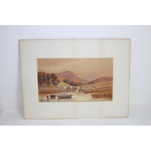 102 - W H MULLER HEWITT 1848 - 1921 UNFRAMED WATERCOLOUR
39 X 23CM