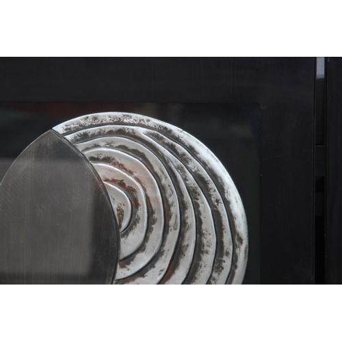 104 - PAIR OF MODERN ART WORKS 
60 X 60CM